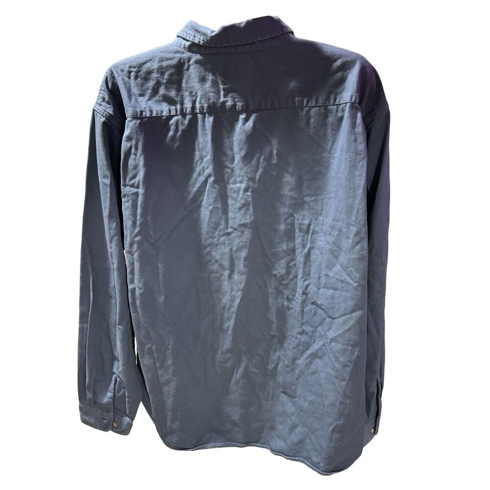 Set Of 2 Wrangler Premium Quality Shirt Adult 3XL Blue Pockets Button Up Cotton - Picture 7 of 12
